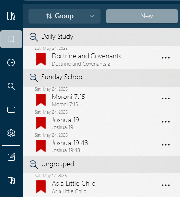 The Group Selection option.