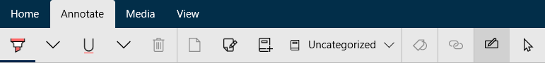 The Annotate Ribbon