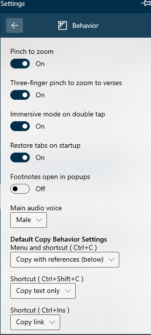 The default copy.