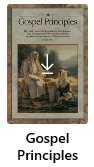 The Gospel Principles manual with the not downloaded arrow on it