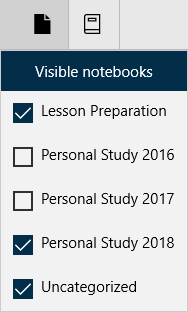 The visible notebooks feature.